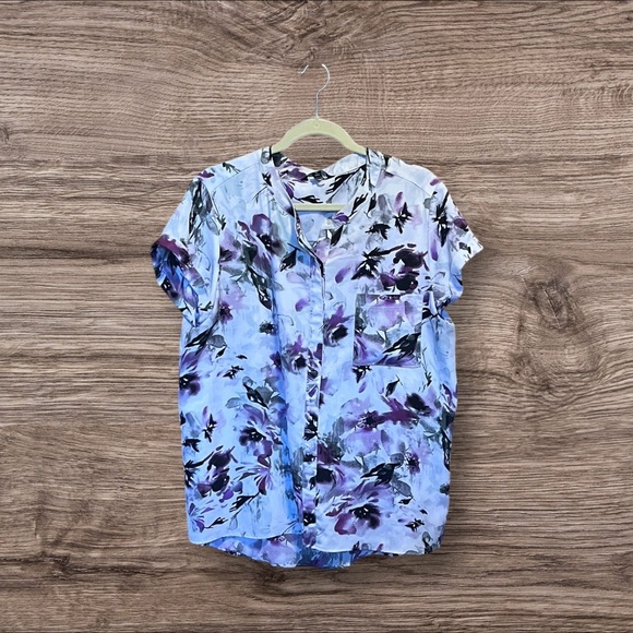 Women s Simply Vera Vera Wang Essential Popover Top - Picture 2 of 7